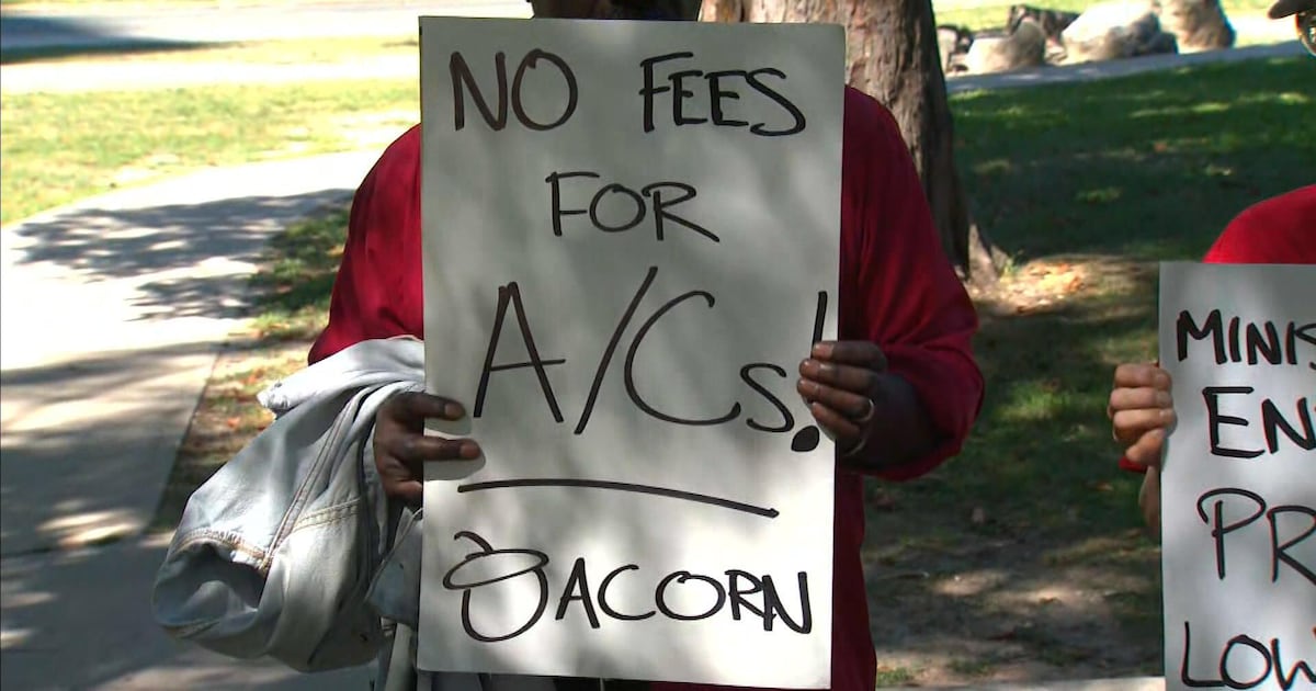 Demonstrators speak out against new rules for tenants